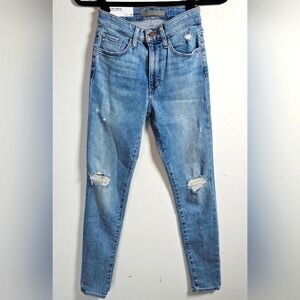 Joe's Jeans 'The Charlie' High Rise Skinny  Flawless Ripped Knee $198